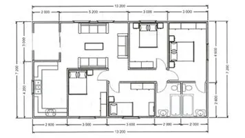 95 m² Beach House