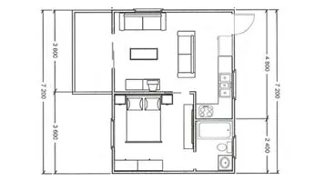 40 m² Garden Cottage